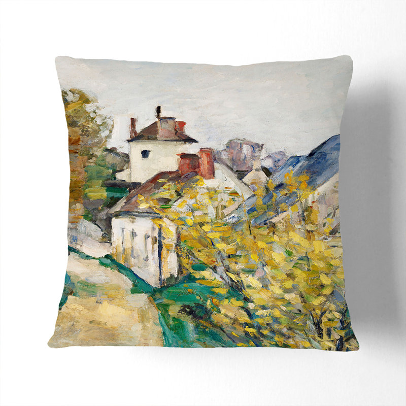 House Of Dr. Gachet Square Throw Cushion, 40cm H x 40cm W x 15cm D, Black