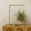 Libra 20" Industrial Gold LED Desk Lamp, Adjustable Shade, USB-C Port, and Touch Button Dimming-78046836