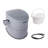 Camping Toilet, 1.3 Gal Detachable Bucket, Removable Paper Holder, Dual Lids, Lightweight Design, Non - Slip Structure, Gray Plastic, Outdoor Activities Portable Toilet For Use Inner Phone Shelf,