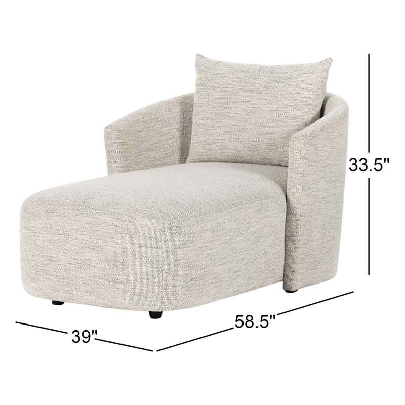 Farrah Chaise Lounge, Merino Polyester