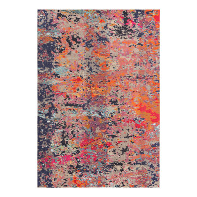 Washable Abstract Indoor Rug