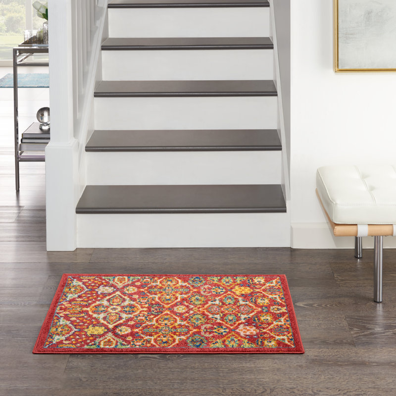 Tapis oriental rouge Lakenya, Rectangle de 2 pi x 3 pi