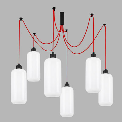 Luminaire suspendu cylindrique à 6 lumières Jak