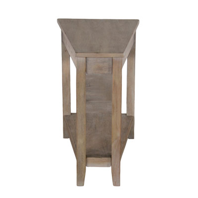 Table de bout avec tablette, acajou brun clair incliné 24 pouces