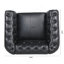 Luxueux fauteuil d'appoint en similicuir avec des pieds robustes en bouleau et un design élégant pour le confort et le style-987784955