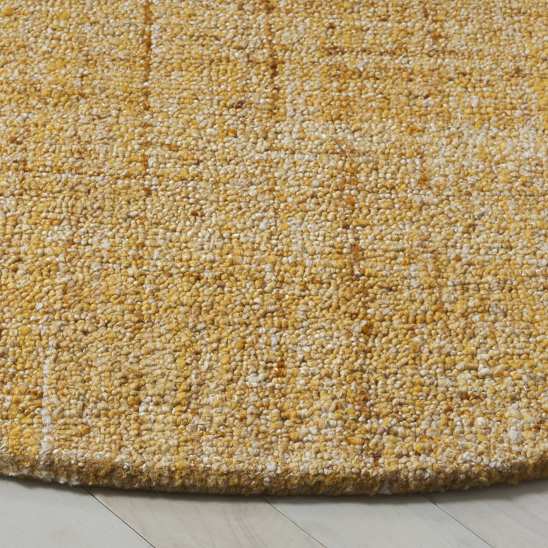 Abstract Hand Tufted Performance Solid Colour Indoor Rug, Round 6'