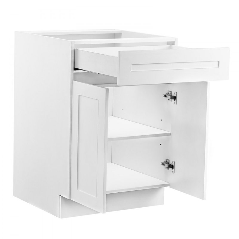 Armoire Shaker 24 po x P 24 po x H 34,5 po avec tiroir blanc, 24.02"