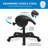 Adjustable Height Ergonomic Stool with Removable Casters/Wheels