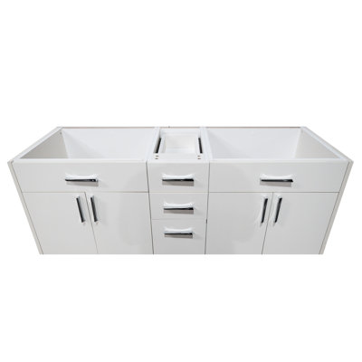 Stanford 61" Wall Mounted Double Bathroom Vanity, Ready to Install