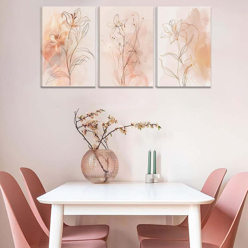 3 Piece Wrapped Canvas Print, 60 cm H x 40 cm W