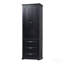 Grande armoire de rangement avec trois tiroirs pour salle de bain / bureau, noir-55811294