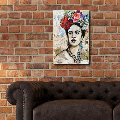  «Fabulous Frida» par St Hilaire Elizabeth, art mural en verre acrylique, 16 po x 24 po