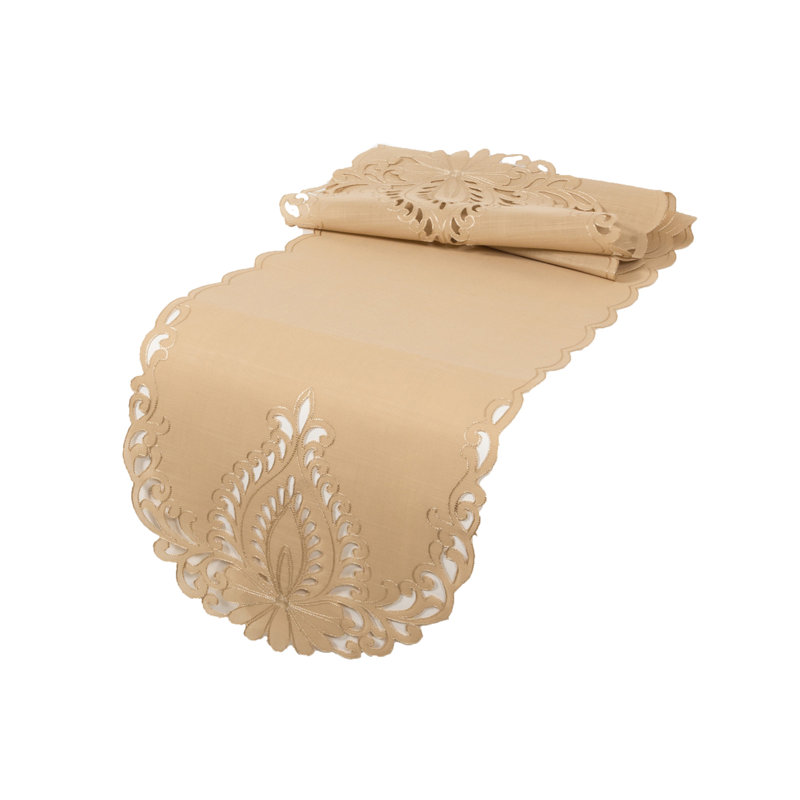 Chemin de table Armadillo, l 54 po x L16 po, Beige