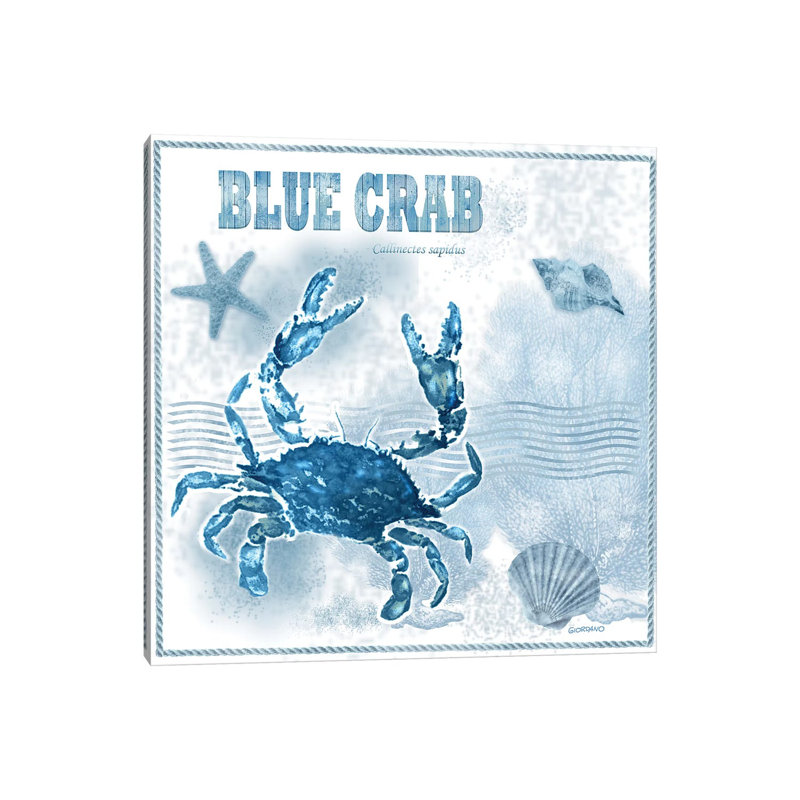Blue Crab - Wrapped Canvas Gallery-Wrapped Canvas Giclée, 30.48cm H x 30.48cm W
