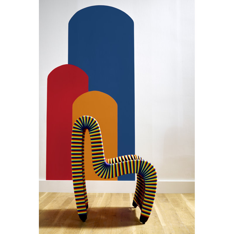 Rainbow Pride High-Back Upholstered Wood Side Chair