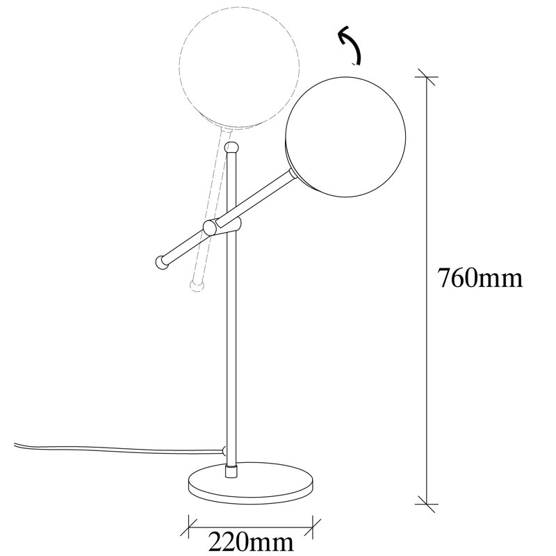 Lampe de table en métal