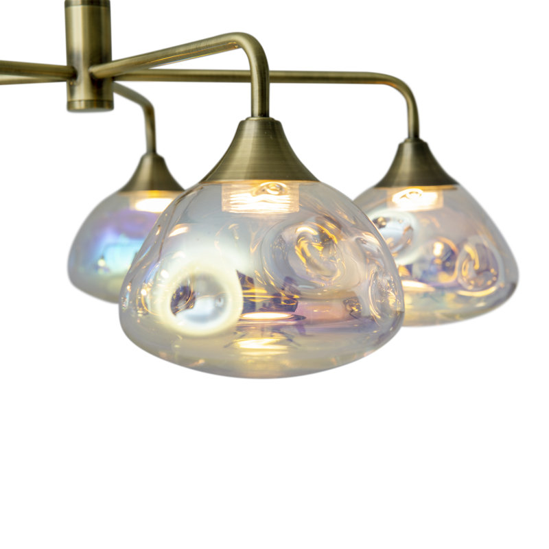Shaun 5 - Light Brass LED Sputnik Pendant