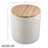 Storage Ottoman - Teddy Fabric Upholstered Ottoman with Wood Top for Living Room, Dorm, or Apartment - Ottomans with Storage by Lavish Home (Cream)-1656526761