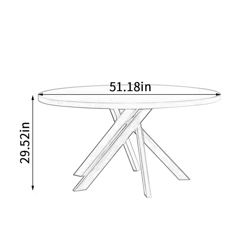 Kinnu, H 29,52 po x L 51,18 po x l 51,18 po