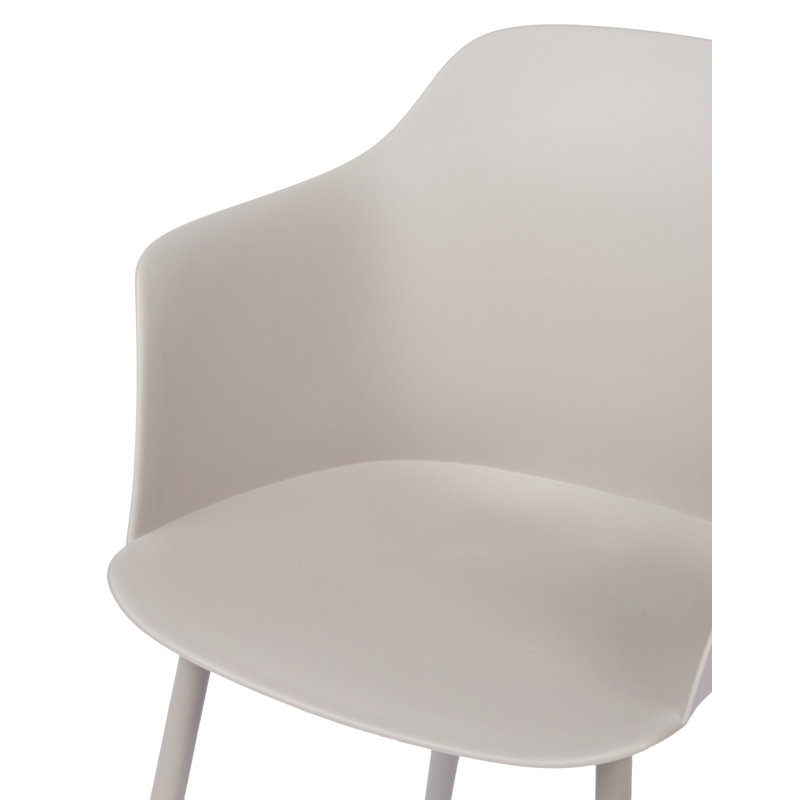Alonzo Patio Dining Armchair, Flint Grey