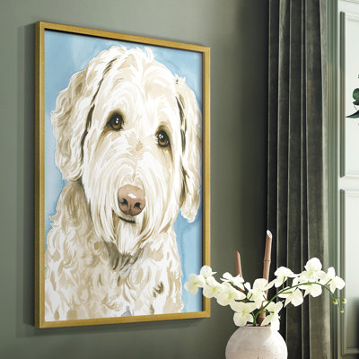 Labradoodle I Framed Print - Solid Wood