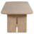 Lno Dining Table, 92-110 Inch Extendable Leaf Top, Oak Beige Hardwood