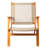Patio Sense Vega Natural Stain Chair ,Acacia Wood Construction ,Woven Web Seat- Navy Blue Cording-80810316