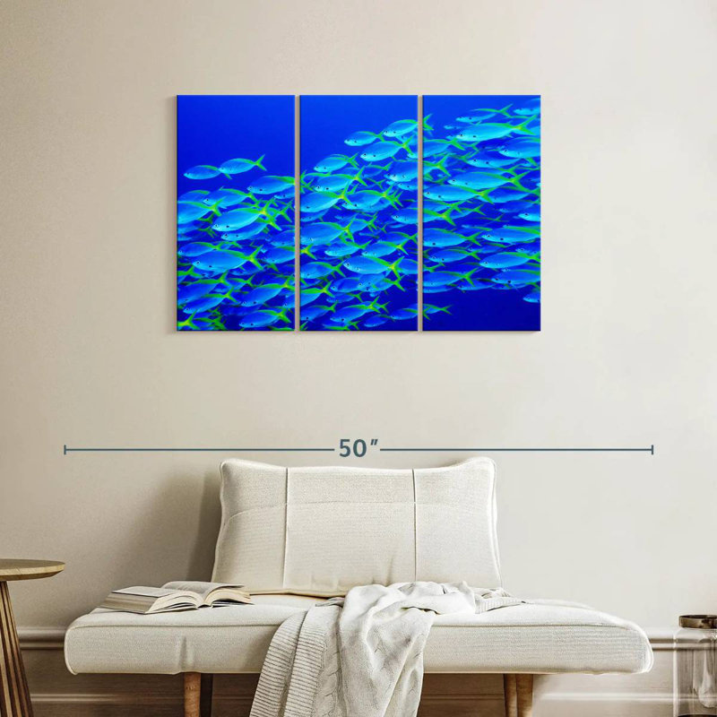 School Of Snapper Fish, 24" H x 38" W