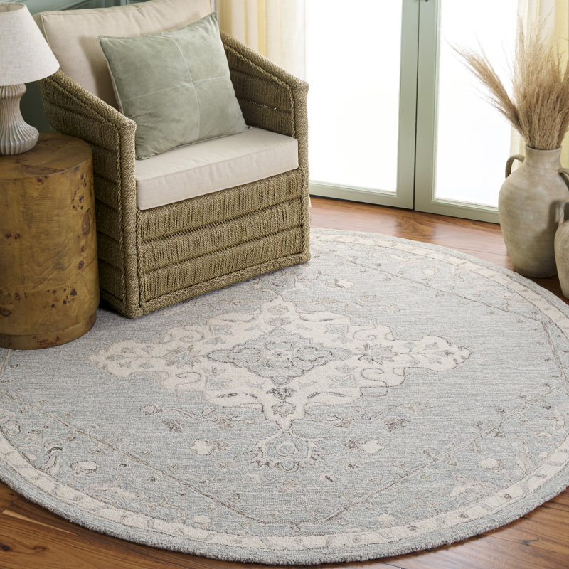 Metro 890 Hand Tufted 85% Wool; 15% Cotton Oriental Rug, Round 6'
