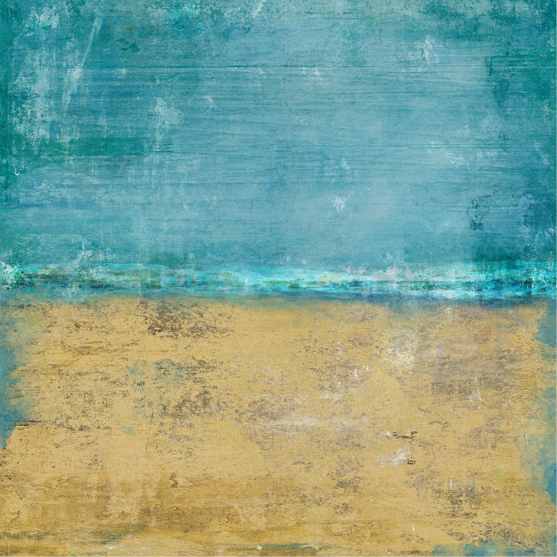 Chroma Horizons V par Austin Beiv - Peinture, Gel coupé au couteau, H 16 po x l 16 po
