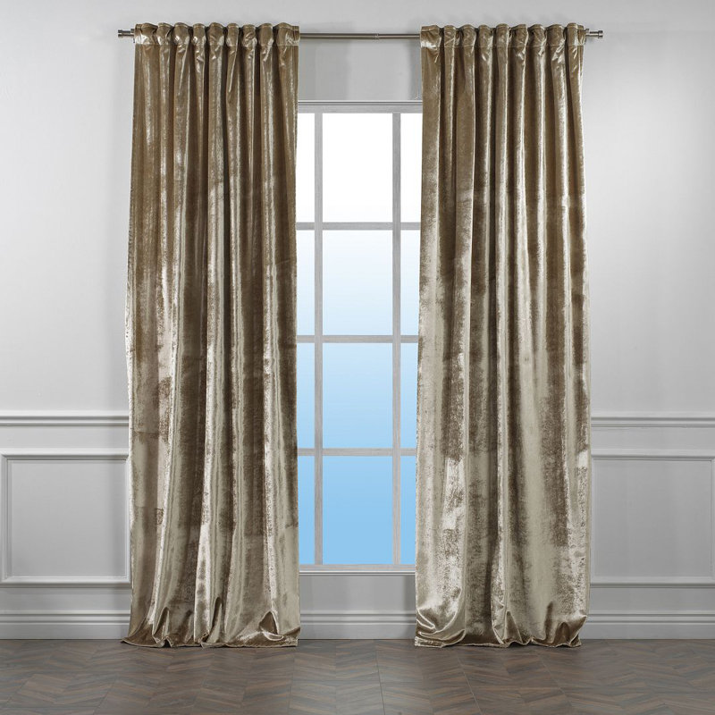 Room Darkening Single Curtain Panel, 260cm Width x 225cm Drop, Light Gray