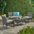 4 Piece Chat Furniture - Pe With Iron Grey Waterproof Fabric Outdoor 44" X 27.5" 31.5 Seating Structure 44 27.5 Inches-35517481