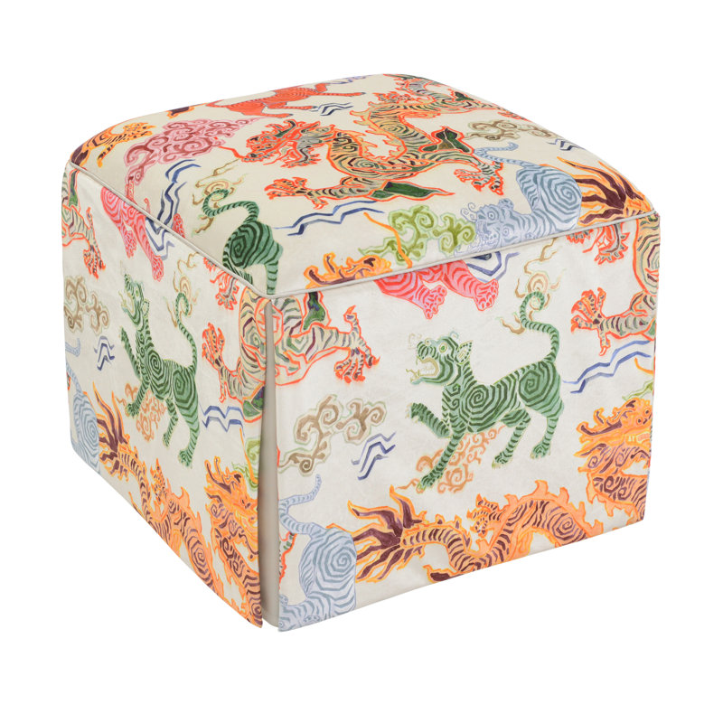 Chelsea Square Ottoman, Tibetan Tiger
