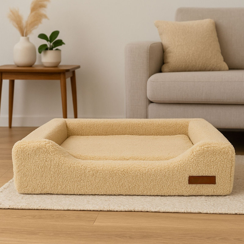 Lit pour animal de compagnie, Crème, L 6,69 po x l 30,71 po
