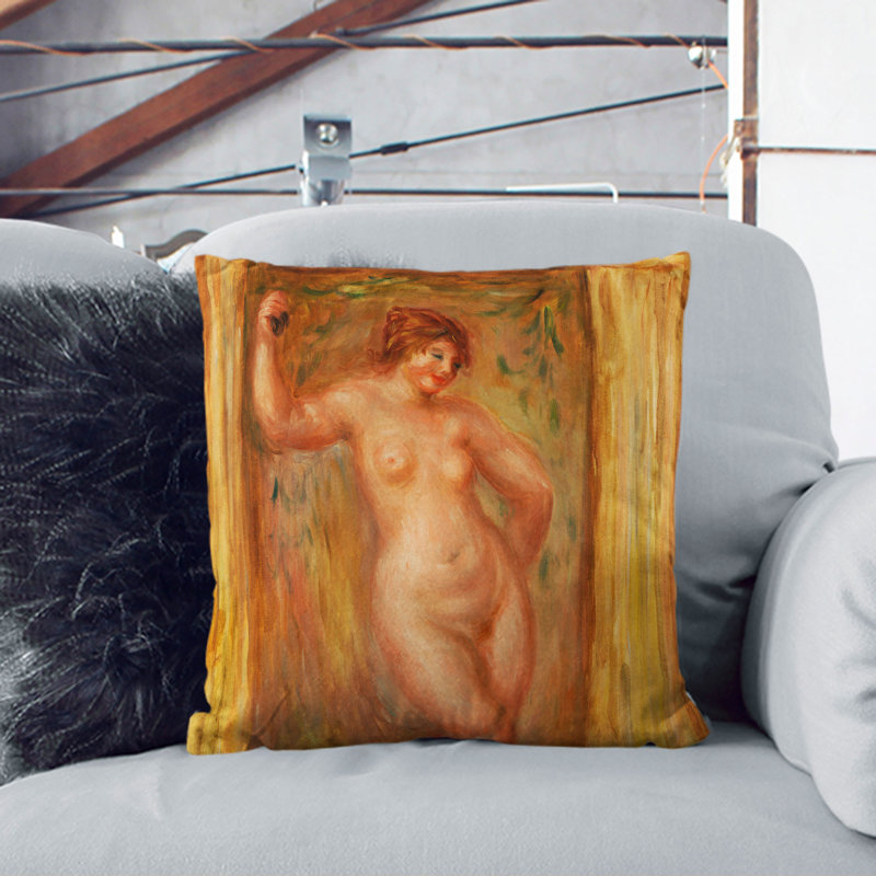 Square Cushion, Black, 40cm H x 40cm W x 15cm D