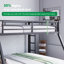 Metal Bunk Bed With Ladder-885005131-872615812