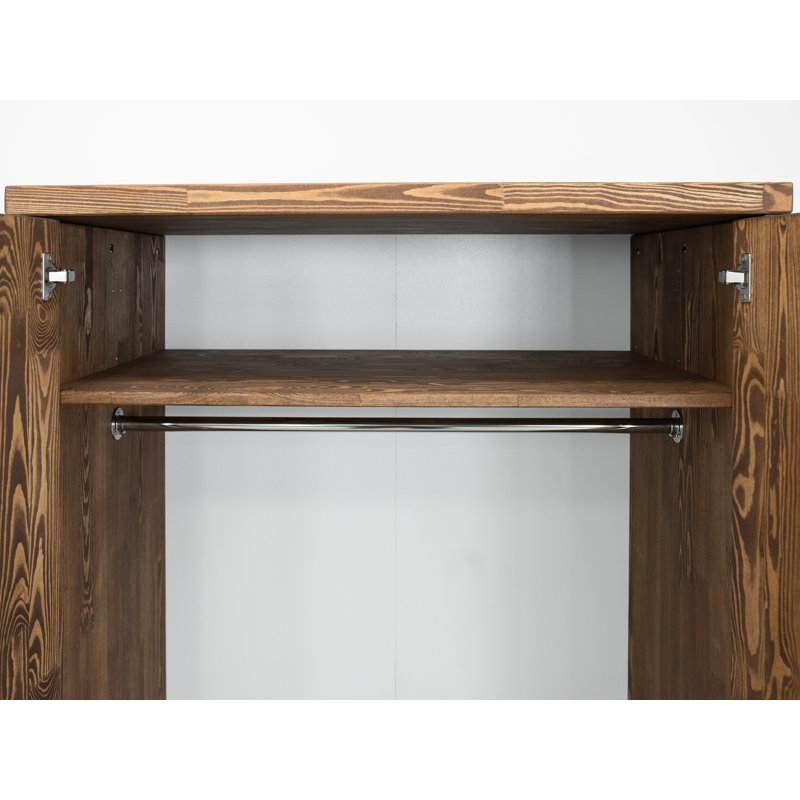 Derrek 2 Door Solid Wood Wardrobe