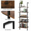 Juno  184.5cm H x 60cm W Steel Ladder Bookcase