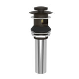 Push Pop-Up Bathroom Sink Drain with Overflow Holes