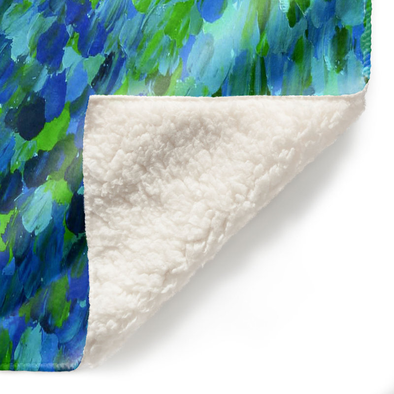Couverture anti-sherpa vert anti-éclaboussures, l 51 po x L 60 po
