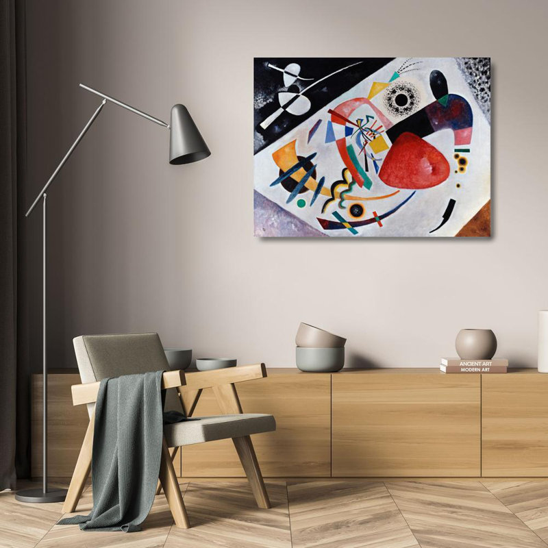 «Red Spot Ii» par Wassily Kandinsky, reproduction d'art sur toile tendue, H 24 po x l 17 po