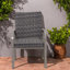 Chaises de patio confortables, cour de ferme moderne en osier d'acier
