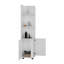 Armoire à linge autoportante Malibu, 2 portes, tablettes ouvertes - blanc-1334967150