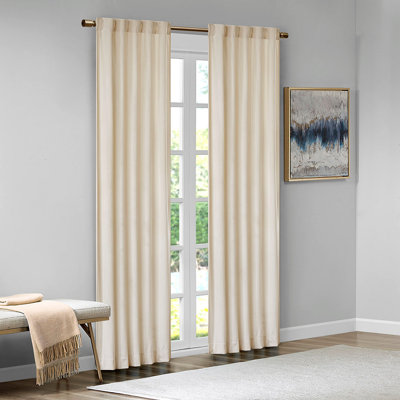 Paire de rideaux obscurcissant en velours de polyester