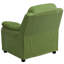 Deluxe Padded Contemporary Kids Recliner with Storage Arms-575610411
