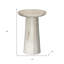 19" White Solid Wood Round End Table-2095014843