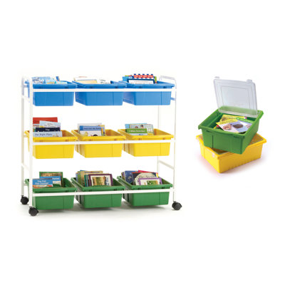 9 Compartment Steel Teaching Cart