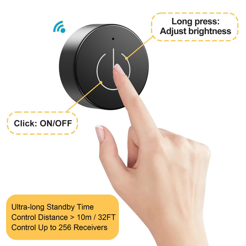 Wireless Touch Dimmer, Matte Black
