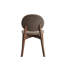 Chaise d'appoint en lin brun - Mousse rembourrée pour une sensation luxueuse