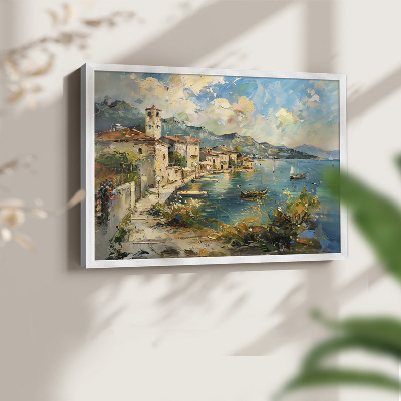 Nautical Series-CXCV - Reproduction encadrée - Restickable, H 8 po x l 10 po, Blanc